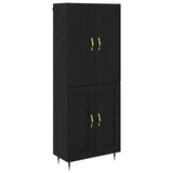 Highboard Black Oak 69.5 x 34 x 180 cm Engineered Wood 3416271