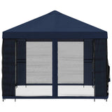 Garden Gazebo with Sidewalls 4 x 3 m Blue Polyester and Steel 900391