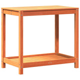 Potting Table with Shelf Wax Brown 82.5x50x75 cm Solid Wood Pine 844631
