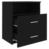 Bed Cabinets 2 pcs Black 50x32x60 cm 803275
