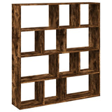 Book Cabinet Smoked Oak 132x29x141.5 cm Engineered Wood 3310311
