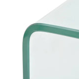244189 Coffee Table Tempered Glass 98x45x30 cm Clear