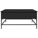 ZNTS Coffee Table Black 95x95x45 cm Engineered Wood and Metal 3217064