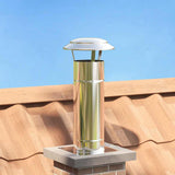 Chimney Extension Silver 25 x 25 x 65 cm Stainless Steel 42008444