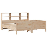 ZNTS Bookcase Bed without Mattress 200x200cm Solid Wood Pine 3323092