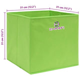 ZNTS Storage Boxes 10 pcs Green 32x32x32 cm Fabric 288371