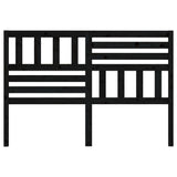 Bed Headboard Black Solid pine wood 146 cm x 4 cm x 100 cm 814148