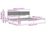 Bed Frame with Storage and Headboard Sonoma Oak 180 x 200 cm 3414361
