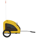 Pet Bike Trailer Yellow Oxford Fabric and Iron 93959