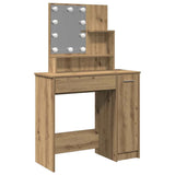 Dressing Table with LED Artisan Oak 86,5x35x136 cm 857024