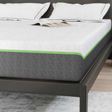 Mattress White and Grey 140 x 200 cm Pocket Spring 4106366