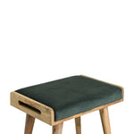 Emerald Velvet Tray Style Footstool IN1597