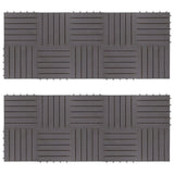 Decking Tiles 20 pcs Grey Wash 30x30 cm Solid Acacia Wood 3054432