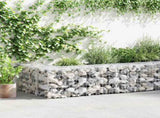Gabion Wall with Covers Galvanised Steel 300x50x50 cm 143591
