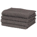 15 Piece Towel Set with Oven Gloves&Pot Holders Black Cotton 136296