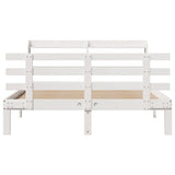 Bed Frame with Headboard without Mattress White 135x190 cm Double 3306844