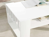 Coffee Table White 66 x 49.5 x 45 cm Engineered Wood 8000116
