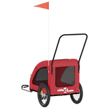 Pet Bike Trailer Red Oxford Fabric and Iron 93985