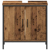 Bathroom Furniture Set with Shelf 2 pcs Brown Engineered wood 3332498