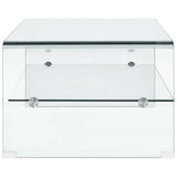 Coffee Table Clear 98x45x31 cm Tempered Glass 284745