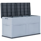 ZNTS Garden Storage Box 320 L Grey Black 45689