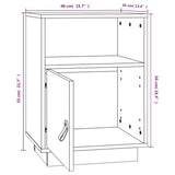 Bedside Cabinet 40x34x55 cm Solid Wood Pine 818315
