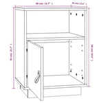 ZNTS Bedside Cabinets 2 pcs 40x34x55 cm Solid Wood Pine 818316