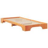 Bed Frame Brown 80 x 220 cm Solid Pine Wood 872913