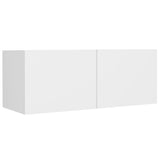 4 Piece TV Cabinet Set White Engineered Wood 3114198