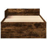 Bed Frame without Mattress Smoked Oak 90x200 cm Engineered Wood 849583