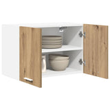 Hanging Cabinet 2 pcs Artisan Oak and White Engineered Wood 884177