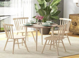 Folding Dining Table for 4, Round Drop Leaf Table, Modern Space Saving Small Kitchen Table with Wood T3398P343147