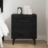 Bed Cabinet Black Oak 40 x 35 x 47.5 cm Engineered Wood 880569