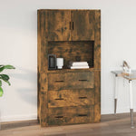 ZNTS Wall Cabinet Smoked Oak 80x33x80 cm Engineered Wood 816589