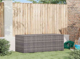 Garden Storage Box Grey 120x50x60 cm Poly Rattan 46460