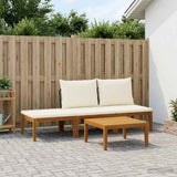 4 pcs Solid Acacia Wood & Rope Natural 3407730