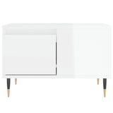 Coffee Table High Gloss White 55x55x36.5 cm Engineered Wood 830750