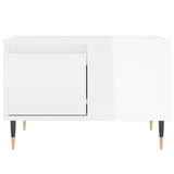 Coffee Table High Gloss White 55x55x36.5 cm Engineered Wood 830750
