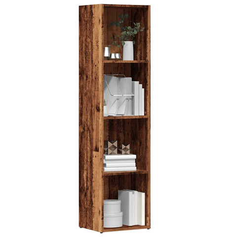 ZNTS Book Cabinet Old Wood 36x30x143 cm Engineered Wood 855776