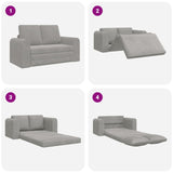 Folding Sofa Bed Light Grey 148 x 71 x 83 cm Velvet 42030509