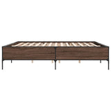Bed Frame without Mattress Brown Oak 180x200 cm Super King 3279786