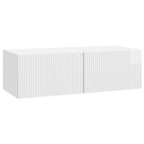 Wall-Mounted TV Cabinet High Gloss White 98 x 41 x 30 cm 898529