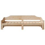 Daybed with Trundle without Mattress 90x190 cm Single Solid Wood 850908