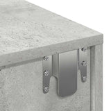 ZNTS Wall Shelf with Drawers Concrete Grey 100x36x19 cm Engineered Wood 859989