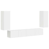 TV Cabinet Set 4 pcs White Engineered Wood 3409159