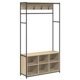 Coat Stand with Shoes Bench Sonoma Oak 100 x 32 x 180.5 cm 8012033