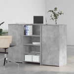 Reception Desk Concrete Grey 155x50x103.5 cm Engineered Wood 3324199