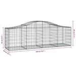 Arched Gabion Basket 200x50x60/80 cm Galvanised Iron 153393