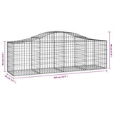 Arched Gabion Baskets 8 pcs 200x50x60/80 cm Galvanised Iron 3145604