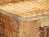 Sideboard with 3 Drawers 80x30x65 cm Solid Rough Wood Mango 351690